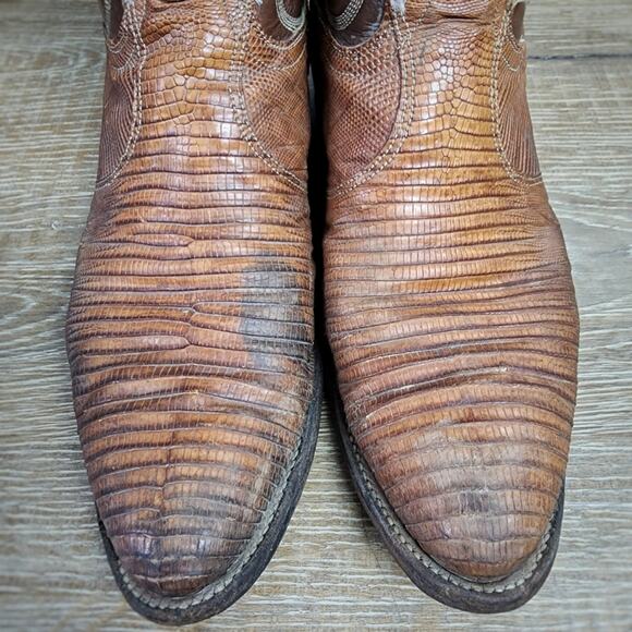 Tony Lama Exotic Teju Lizard Boots | Men\'s 7.5 main image 11